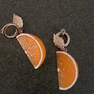 Monki orange fruit earrings